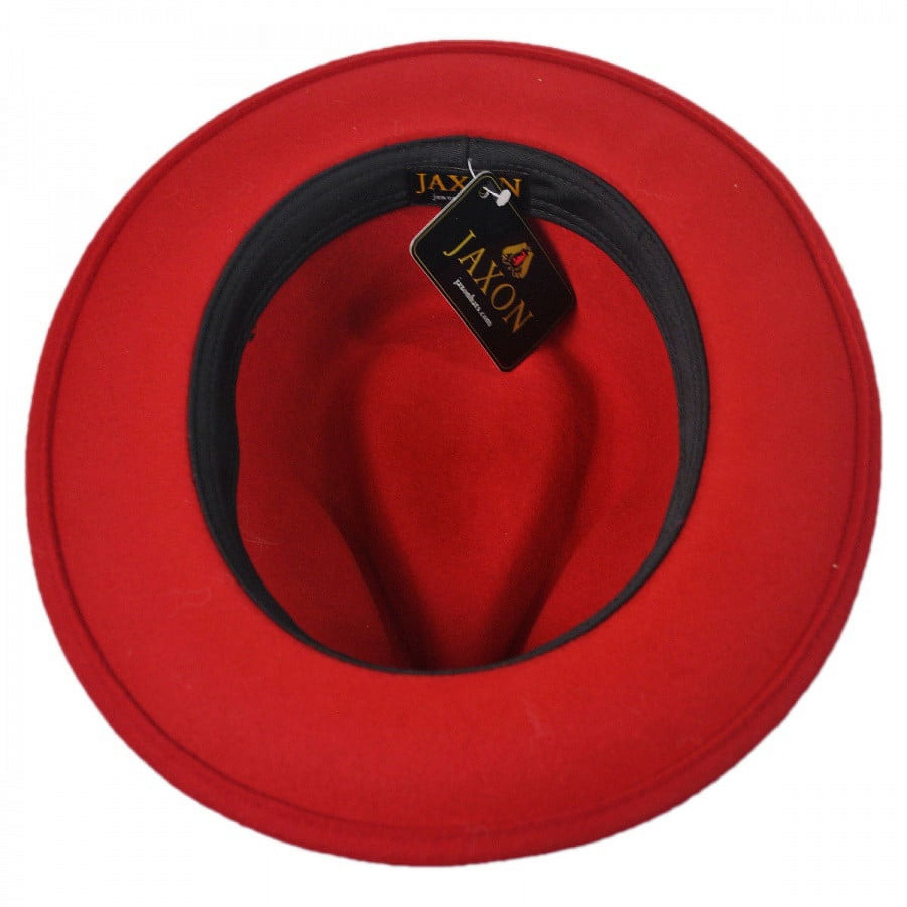 Pachuco Crushable Wool Felt Fedora Hat - L - Red - image 5 of 6