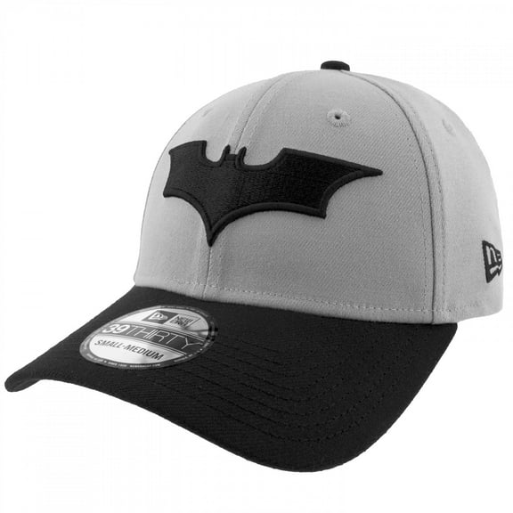 Batman Dark Knight Trilogy Logo New Era 39Thirty Fitted Hat-Large/XLarge