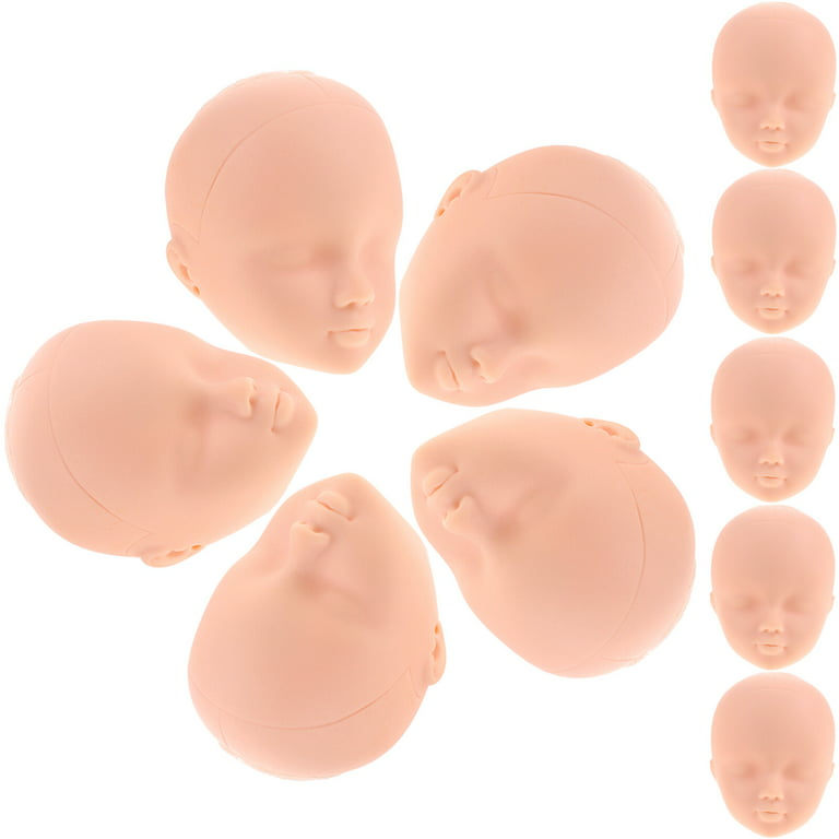 10pcs Plastic Practice Makeup Doll Heads Painting Doll Body Part Doll Craft  Making Heads