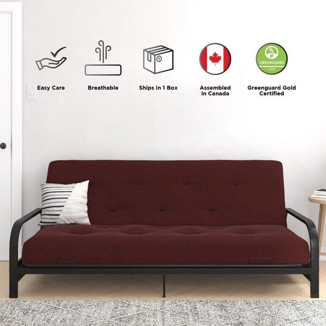 Signature Sleep Trule 8-Inch Coil Futon Mattress, Microfiber, Full
