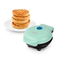 thumbnail image 1 of Dash Mini Maker: Miniwaflera para hacer waffles, paninis, papas hash brown, y otros para el desayuno, almuerzo o aperitivos, con f&aacute;cil limpieza, doble cara antiadherente &ndash; Aqua, 1 of 8