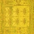 thumbnail image 1 of Ahgly Company Indoor Square Oriental Yellow Traditional Area Rugs, 4' Square, 1 of 4