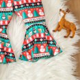 thumbnail image 6 of NOLDARES Toddler Baby Girl Clothes Infant Toddler Christmas Long Sleeve Tops Flare Pants Fall Winter Outfits Sets with Headband(T605-Green), 6 of 9