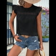thumbnail image 4 of Top de Cuello Redondo y Mangas para Mujer, Color Negro, Talla S, 4 of 5