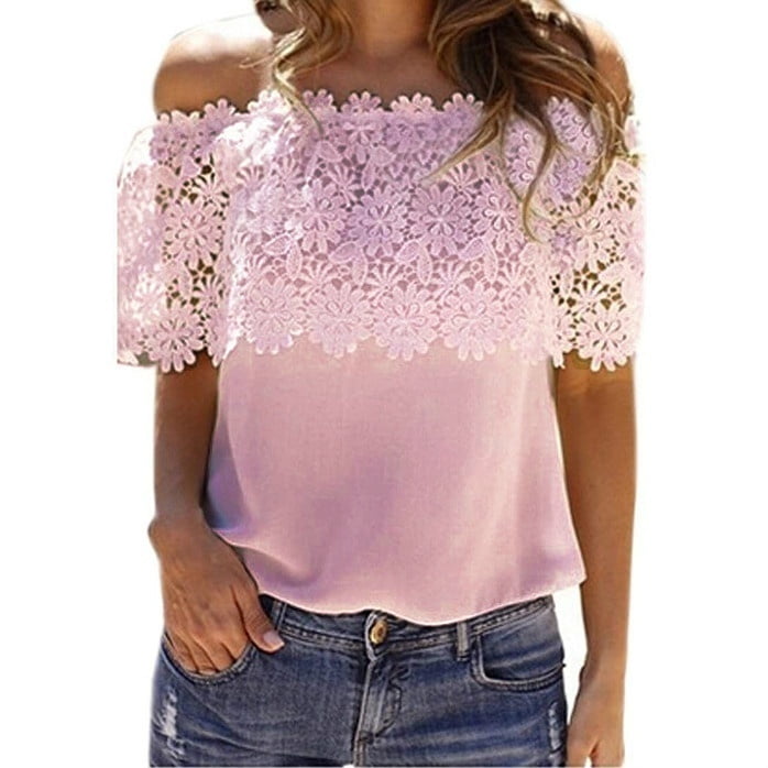 off the shoulder summer tops plus size