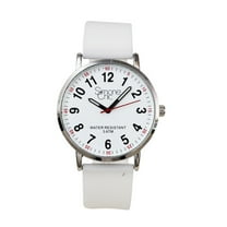 Watch for Nurse, Medical Professionals and Students – With Second Hand, Easy Read Dial - Hour & Second Arabic Time Indicator, and Silicone Band with Various Colour choice, Nurse Watch- White