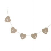 Bride Love Heart Burlap Chair Bunting Banner Wedding Decoration Photo Prop