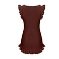 thumbnail image 6 of Lmnyox Women's Mini Dress Ruffle Sleeveless Scoop Neck Dress Summer A Line Cocktail Party Dress, 6 of 6