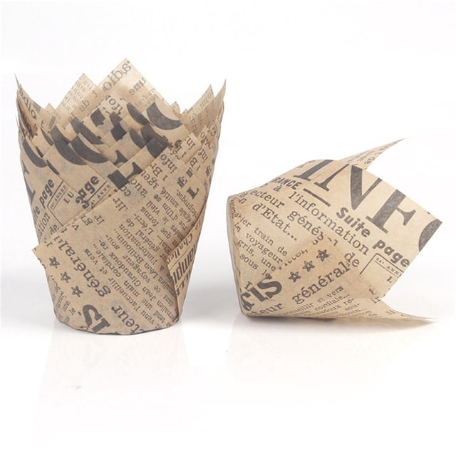 Cupcake Liners para Hornear 50 Piezas de Forros de Cupcake, Soporte de Forro de Cupcake de Hornear de Papel a Prueba de Aceite Estándar, Adecuado para Duchas Nupciales, Duchas para Bebés, Fiestas de C