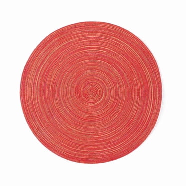 TOPRenddon 15x15 Inch Washable Placemats - Woven Polypropylene Table Mats for Dining Kitchen, Non-Slip & Dishwasher Safe, Indoor/Outdoor Use, Multiple Colors