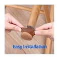 thumbnail image 4 of Extra Small Silicone Chair Leg Floor Protectors, Dark Brown Chair Leg W/wrapped Felt, Dark Silicon-Good, 4 of 5