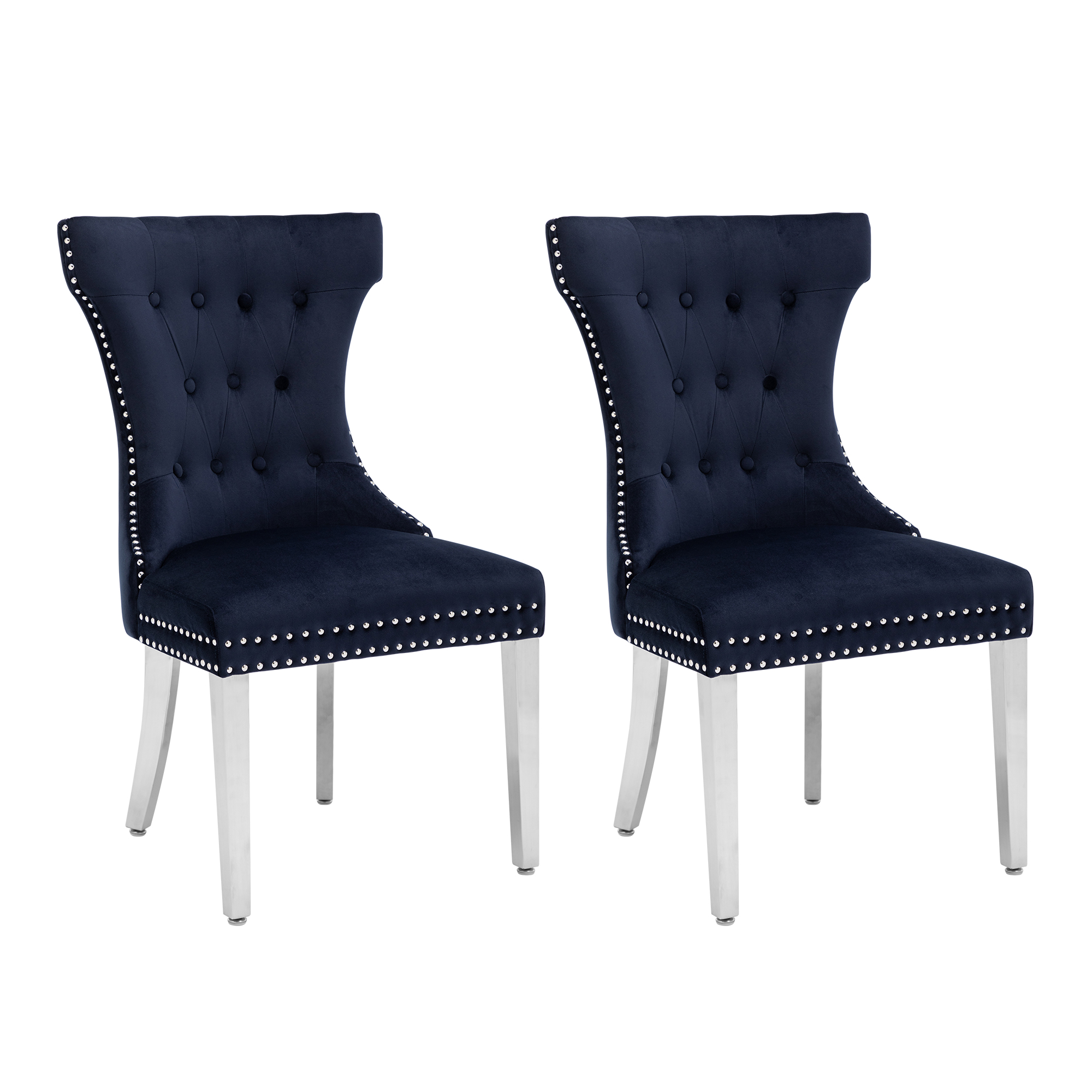 Foredo Velvet Dining Chairs, Modern Upholstered Wingback Dining Chair