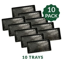 Jiffy Seed Starting Watertight Plastic Plant Tray, 10.75" x 21" - 10 Pack