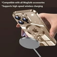 thumbnail image 4 of Magnetic Case for iPhone 16 Pro Max Case Clear Compatible with MagSafe Built-in Camera Lens Protector Soft Slim Shockproof Phone Case Cover for iPhone 16 Pro Max 6.9" - Gold,Silver, 4 of 5