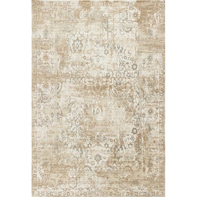 HomeRoots 353782 3 ft. 3 in. x 4 ft. 7 in. Polypropylene Beige Area Rug