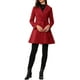 thumbnail image 2 of Abrigo elegante Inspire Chic para mujer, con cuello de chal, abrigo largo con cinturón de invierno, color rojo oscuro, 2 of 6