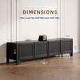thumbnail image 2 of Furnibear 70" Modern TV Stands for 65 70 Inches TV, Media Console, Leather-Wrapped Door Panels TV Entertainment Center with Cabinet Storage for Bedroom Living Room,Black, 2 of 9
