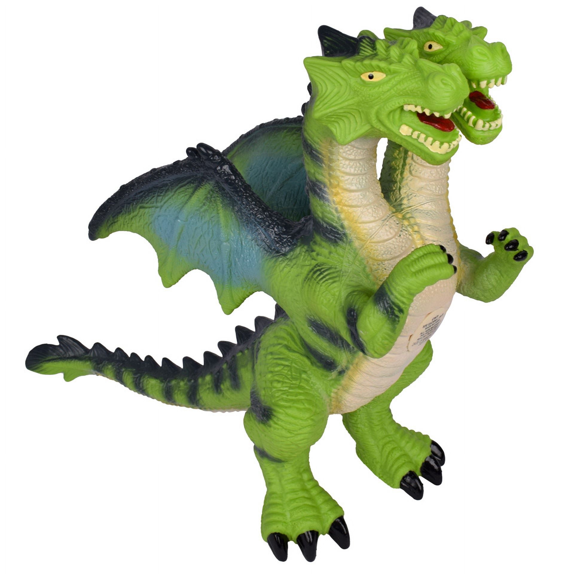 Wild Earth Jumbo 2 Headed Dragon, Large Animal Figure - Green, Novelty & Gag Toys, Children Ages 3+