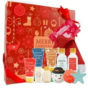 Holiday Christmas Advent Calendar - 12 Pcs Christmas Day Gift Sets for Women, Bath & Spa Pampering Gift Baskets