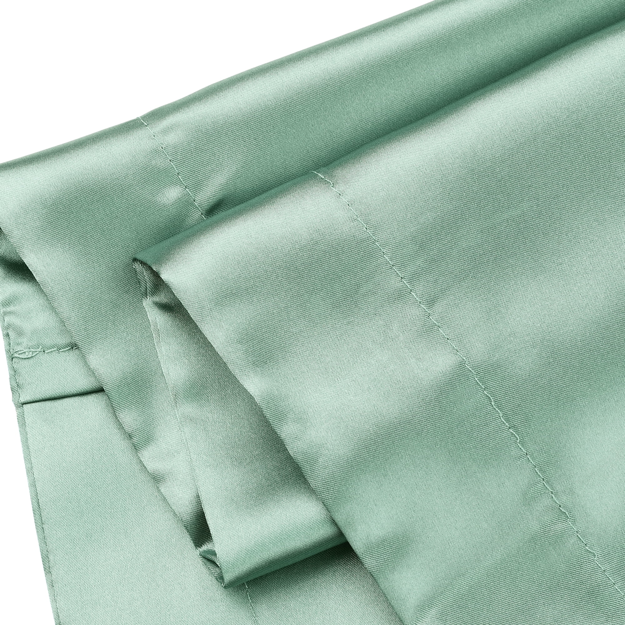 Unique Bargains Envelope Closure Soft and Smooth Satin Pillowcase (2 Count) Green Queen
