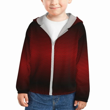 

Lukts Red Geometric Print Children s Long-Sleeved Sun Protection Clothing Hooded Sweatshirts for Boys and Girls Outdoor Sports-5 Years