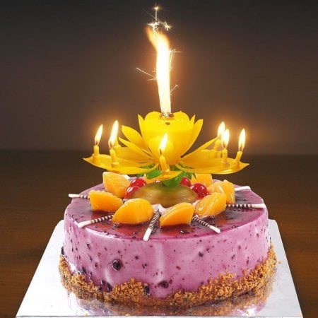 birthday cake flower candles
