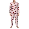 thumbnail image 3 of Balery ladybugs and flower Pattern Pajama Sets for Men Long Sleeve 2 Piece Sleepwear Loungewear Sets Soft PJ's with Pockets Long Sleeve Comfy Pj Sets-Large, 3 of 7