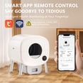 thumbnail image 3 of Self Cleaning Cat Litter Box/Automatic Kitty Litter boxes Less Smell/Large Wastes Bin Capacity No Scooping/Anti Pinch/Smart App Monitoring/Garbage Bag,White, 3 of 7