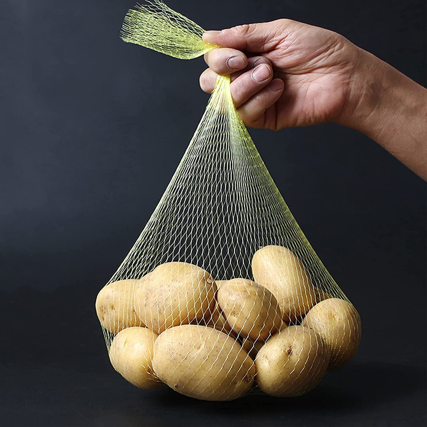 100 Pcs Plastic Mesh Produce Bags, 24 Inch Seafood Boil Bags for