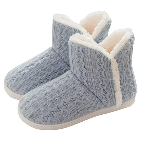 

GOODLY Women Warm Bootie Fuzzy Slippers Fluffy Plush Indoor Outdoor Winter Booty Slippers