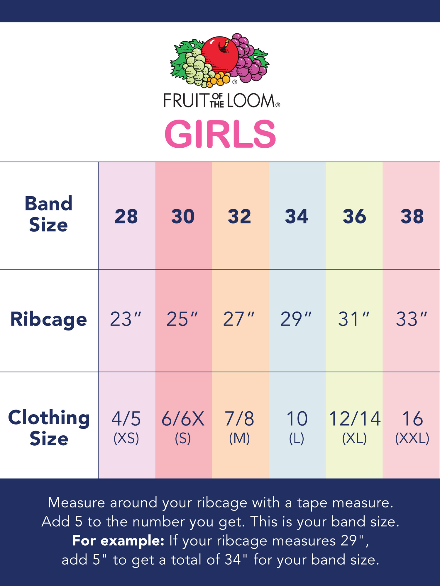 Fruit of the Loom Girls Sports Bra with Removable Pads, 2-Pack, Sizes (28-38) - image 3 of 6