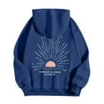 thumbnail image 4 of Women Sweatshirts Sunset Hoodie for Women | Beach Cozy Oversized Sweatshirt for Coastal and Surf Style Blue L, 4 of 5