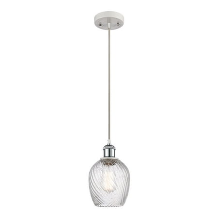 

Innovations 516-1P-WPC-G292-LED Salina 1 Light Mini Pendant part of the Ballston Collection White and Polished Chrome