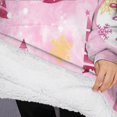 thumbnail image 3 of Oversized Wearable Blanket Hoodie,Pink Christmas Tree Sherpa Blanket Hoodie with Super Pockets,Super Warm Fuzzy Pullover for Women & Men, 3 of 6