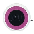 onn. Digital Alarm Clock with Radio, White