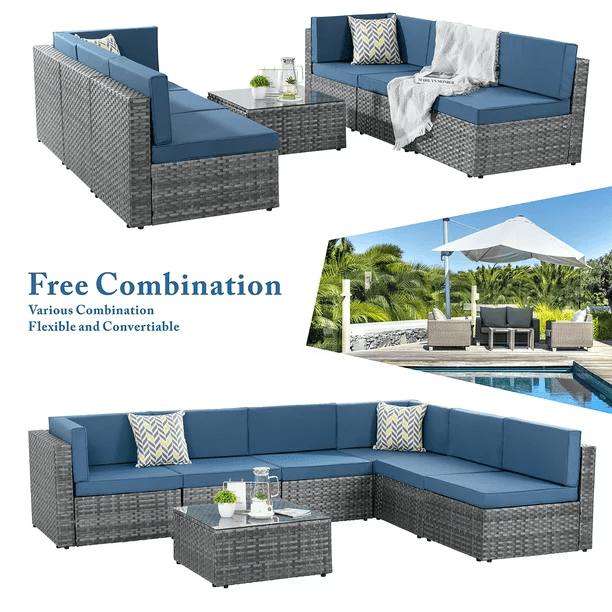 Small scale deals outdoor sectional