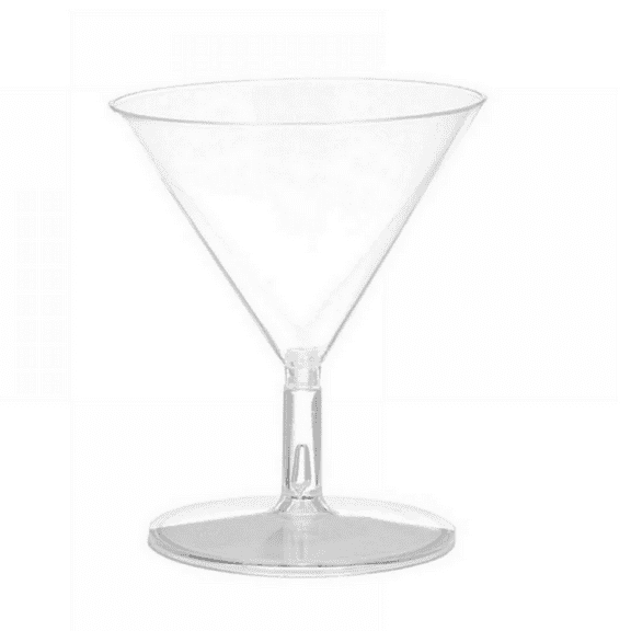 1 Pc 2oz Plastic Martini Glasses Unbreakable Reusable Disposable Cocktail Glasses Heavy Duty Cocktail Glasses Disposable, Recyclable, BPA Free, Reusable, Clear