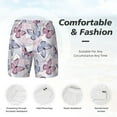 thumbnail image 5 of Sigee Butterflies in Pastel Print Mens Swim Trunks with Compression Liner Quick Dry Swim Stretch Beach Shorts with Pockets,S-3XL, 5 of 7