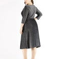 thumbnail image 5 of Robe Mode Femme Col Rond Manches Courtes Ample Mi-Mollet Robe Longue, 5 of 5
