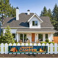 thumbnail image 5 of Forest Design Happy Camper Tent Banner Campfire Nature Scene for Outdoor Adventure Camping Event, 5 of 9
