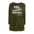 thumbnail image 4 of Sexlip Womens Hooded Sweatshirt Freelancing Slogan Print Design Pocket Soft Fabric Relaxed Silhouette for Daily Wear Green XL, 4 of 4