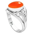 thumbnail image 2 of 925 Sterling Silver Women Jewelry Natural Carnelian Ring, 2 of 10