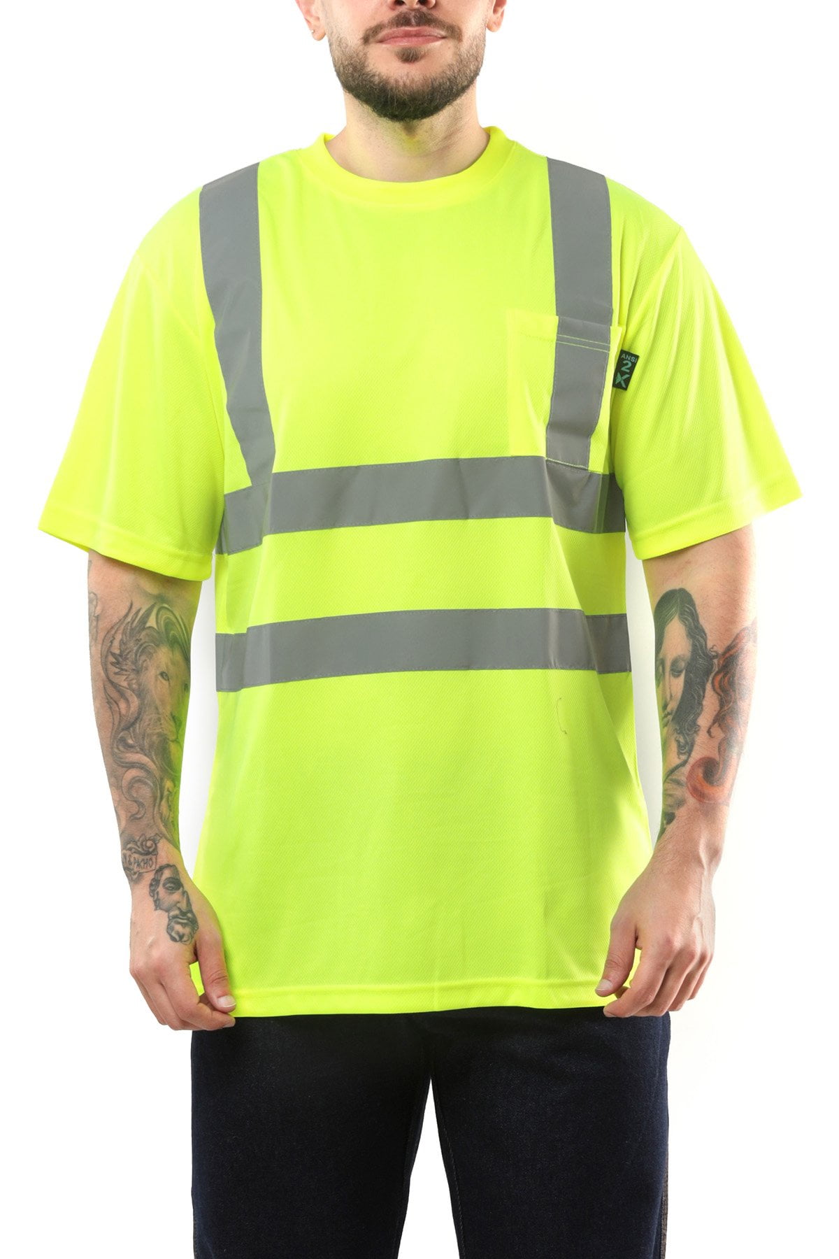 UTILITY PRO UHV302 Large L Short Sleeve Pocket T-Shirt Yellow/Orange