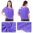thumbnail image 4 of 80s Costumes Women Casual Costumes Fishnet Neon T-Shirt 2PCS, 4 of 6