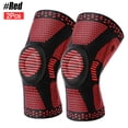 thumbnail image 1 of TYPPKMM 1/2Pcs Sport Compression Knee Support Brace Patella Protector Knitted Silicone Spring LegPad Cycling Running Basketball Football, 1 of 6