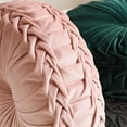 thumbnail image 2 of Round Throw Pillow Home Decoration Pleated Round Pillow Cushion for Couch Chair Bed Car 38 * 10CM Grey, 2 of 9