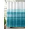 thumbnail image 2 of Teal White Gradient Shower Curtain, Abstract Ombre Texture Modern Art Waterproof Shower Curtain Set with 12 Hooks Lightweight Washable Fabric Shower Curtains for Bathroom 72x84 Inches, 2 of 6