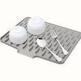 thumbnail image 1 of XHSGX Alfombrilla drenaje silicona antideslizante cocina diseño integrado resistente calor fácil limpieza encimera negro, 1 of 7