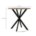 thumbnail image 4 of PORKISS Round Dining Table for 4, Small Circle Kitchen Table with Metal Black Legs for Kitchen Living Room (Only Table), 31.5" Table, Rustic Brown, 4 of 12