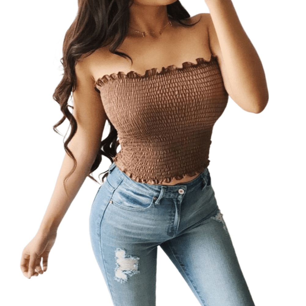 Summer Solid Color Strapless Crop Top With Elastic Bandeau For Women Sexy  Prima Donna Bras And Breast Wrap Lingerie From Mengyoulo, $16.08